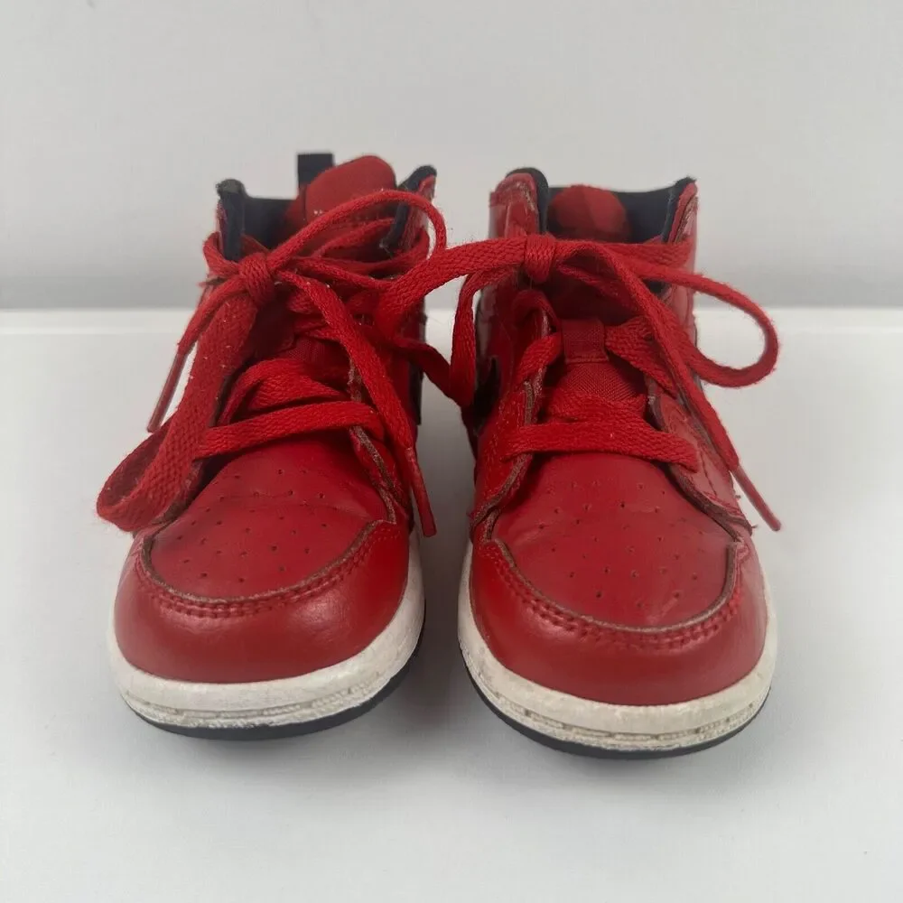 Nike Air Jordan 1 Retro Mid Kids Gym Red/Black Sport Athletic Sneaker Shoes 7C